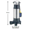 Αντλία ακάθαρτων υδάτων INOX με φλωτέρ και κοπτήρα 1.300W Zita pump XSP 18-12/1